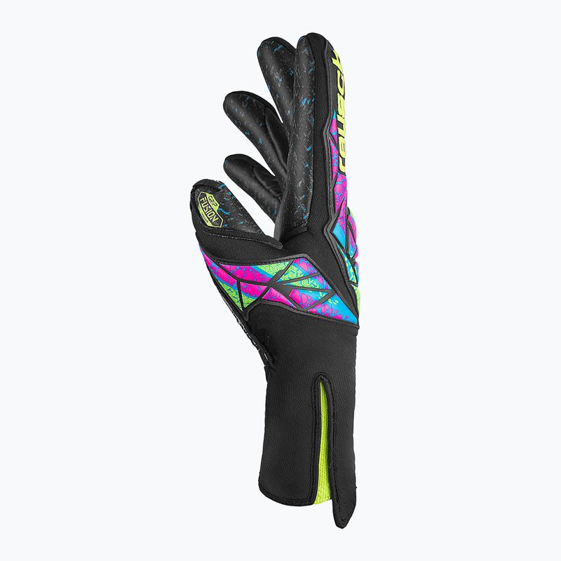 Вратарски ръкавици Reusch Attrakt Fusion Strapless black/safety yellow/black 4