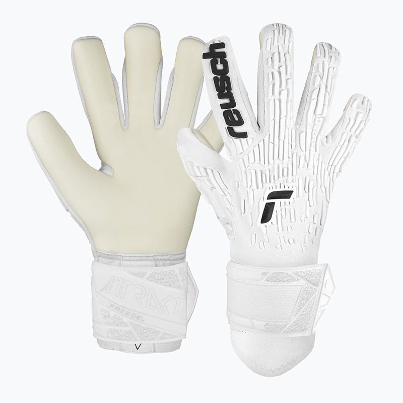 Детски вратарски ръкавици Reusch Attrakt Freegel Gold white