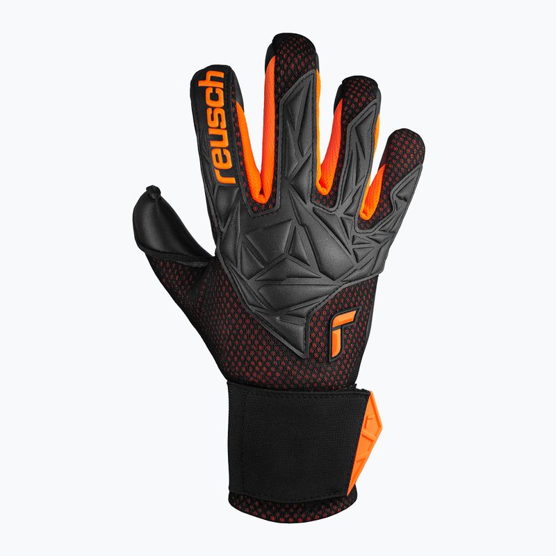 Вратарски ръкавици Reusch Attrakt Infinity Airvent black/shocking orange 2