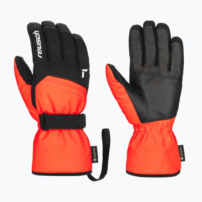 Скиорски ръкавици Reusch Morris GORE-TEX black/fluo red