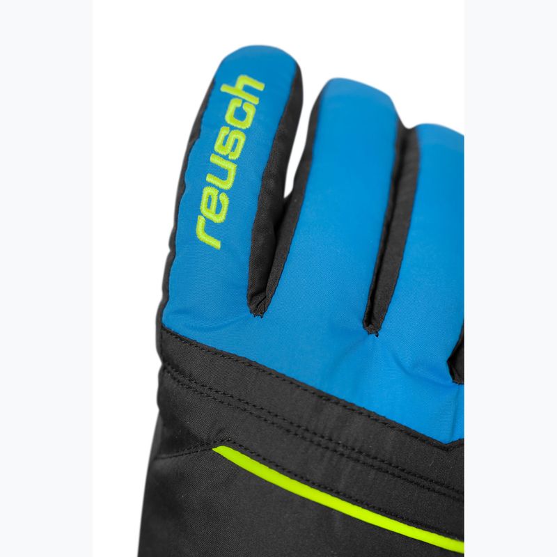 Детски скиорски ръкавици Reusch Alan Junior black/brilliant blue/safety yellow 4