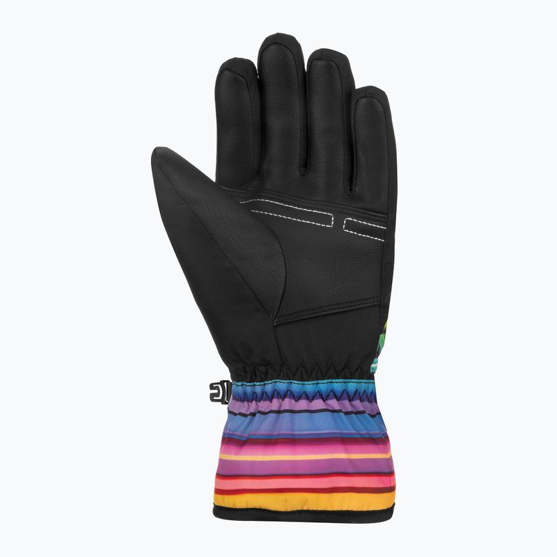 Детски скиорски ръкавици Reusch Alan Junior black/multicolour lines 3