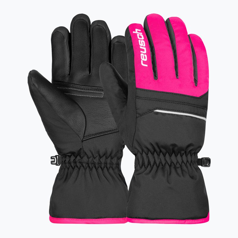 Детски скиорски ръкавици Reusch Alan Junior black/pink glo 2