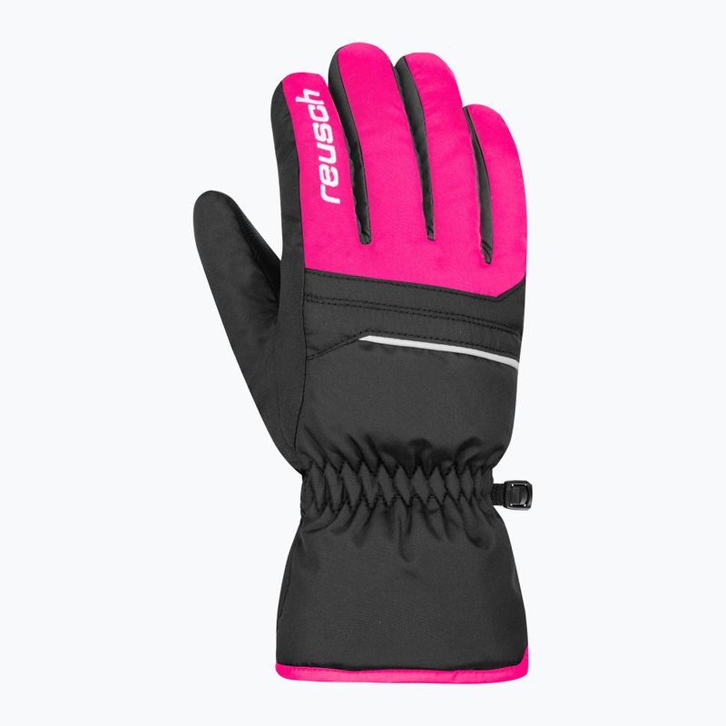 Детски скиорски ръкавици Reusch Alan Junior black/pink glo 3