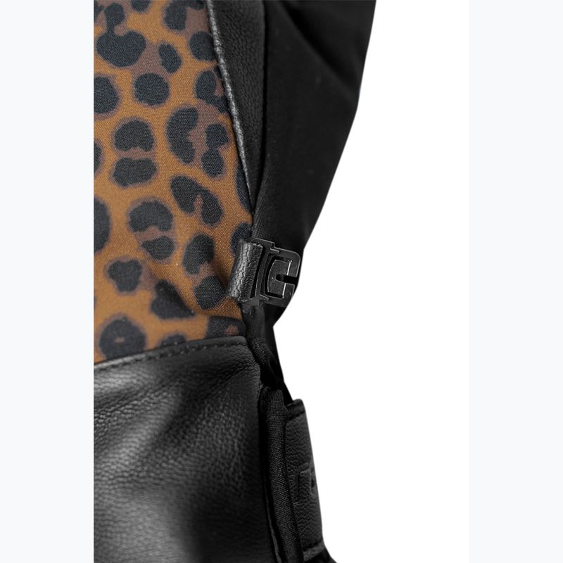 Дамски скиорски ръкавици Reusch Beatrix R-Tex XT черно/кафяво leopard 10