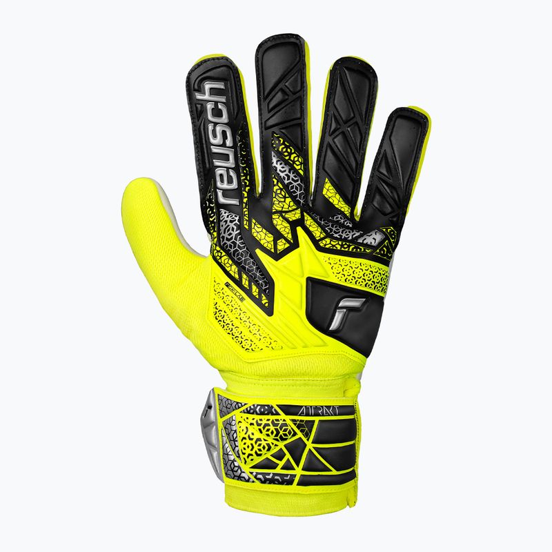 Вратарски ръкавици Reusch Attrakt Starter Solid safety жълто/сребърно 2