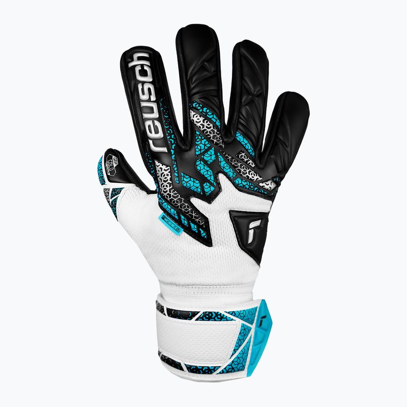 Детски вратарски ръкавици Reusch Attrakt Gold NC Junior white/silver/black 2