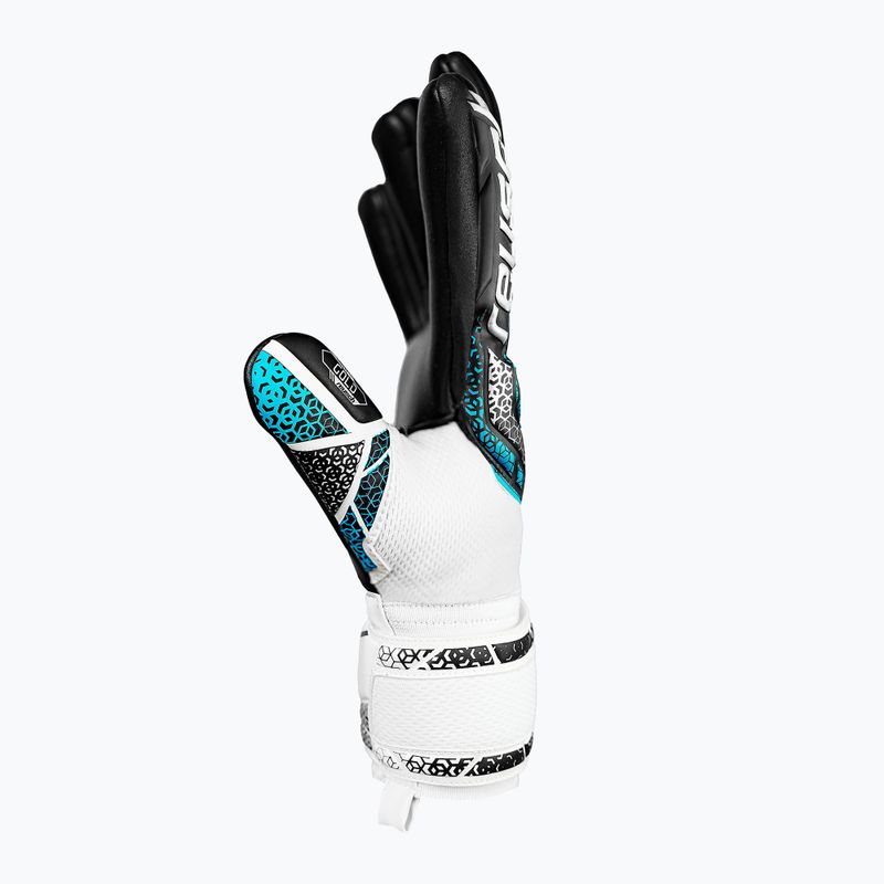 Детски вратарски ръкавици Reusch Attrakt Gold NC Junior white/silver/black 4