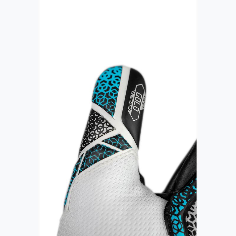 Детски вратарски ръкавици Reusch Attrakt Gold NC Junior white/silver/black 7