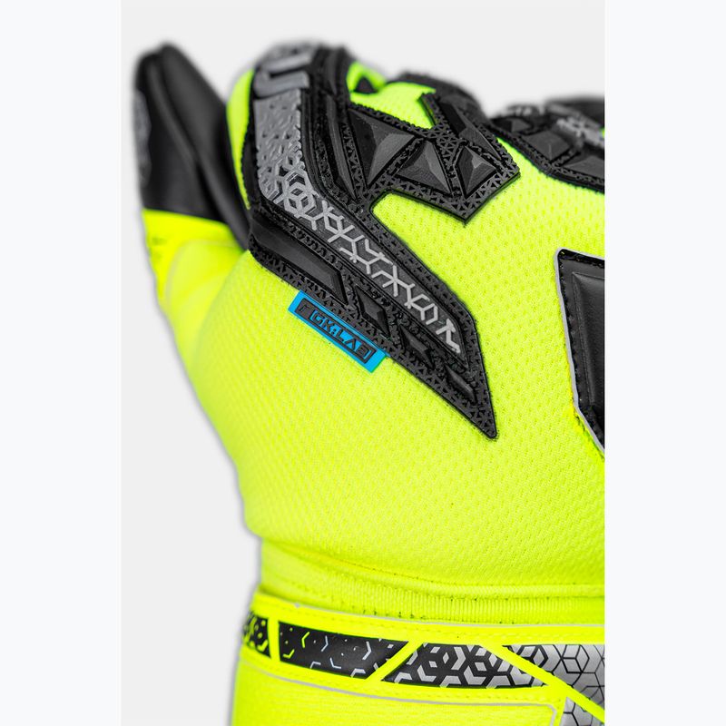 Детски вратарски ръкавици Reusch Attrakt Freegel Silver Junior safety yellow/silver/black 6