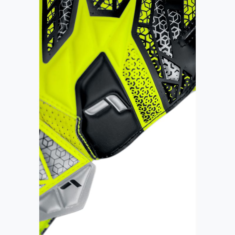 Детски вратарски ръкавици Reusch Attrakt Solid Junior safety yellow/silver 6