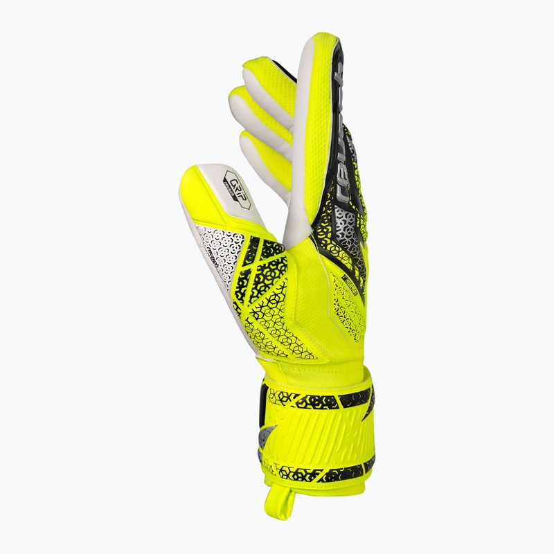 Детски вратарски ръкавици Reusch Attrakt Grip Junior safety жълто/сребърно 4