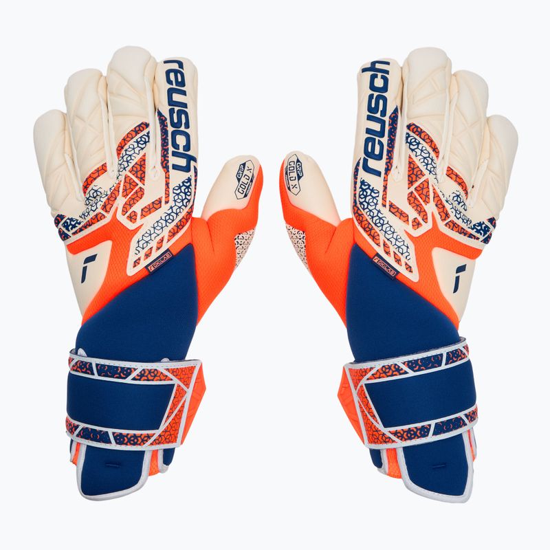 Вратарски ръкавици Reusch Attrakt Gold X Guardian shocking orange/energize blue 2
