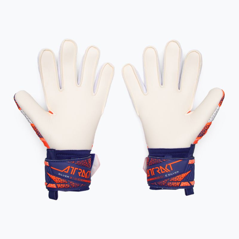 Вратарски ръкавици Reusch Attrakt Silver shocking orange/energize blue 3