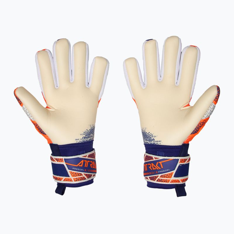 Детски вратарски ръкавици Reusch Attrakt Freegel Gold NC Junior Shocking orange/energize blue Shocking orange/energize blue 3