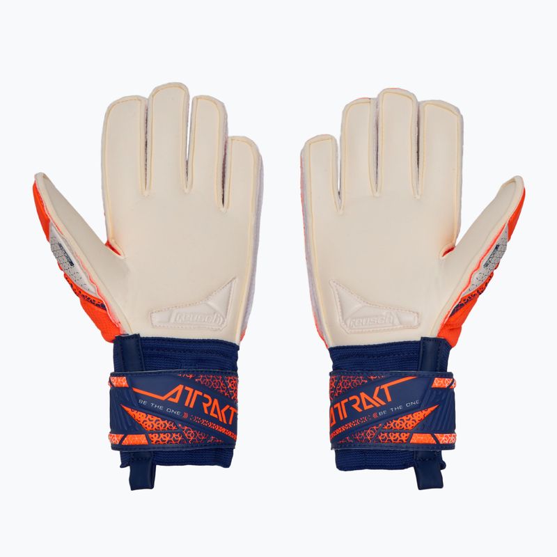 Вратарски ръкавици Reusch Attrakt Silver Junior shocking orange/energize blue 3
