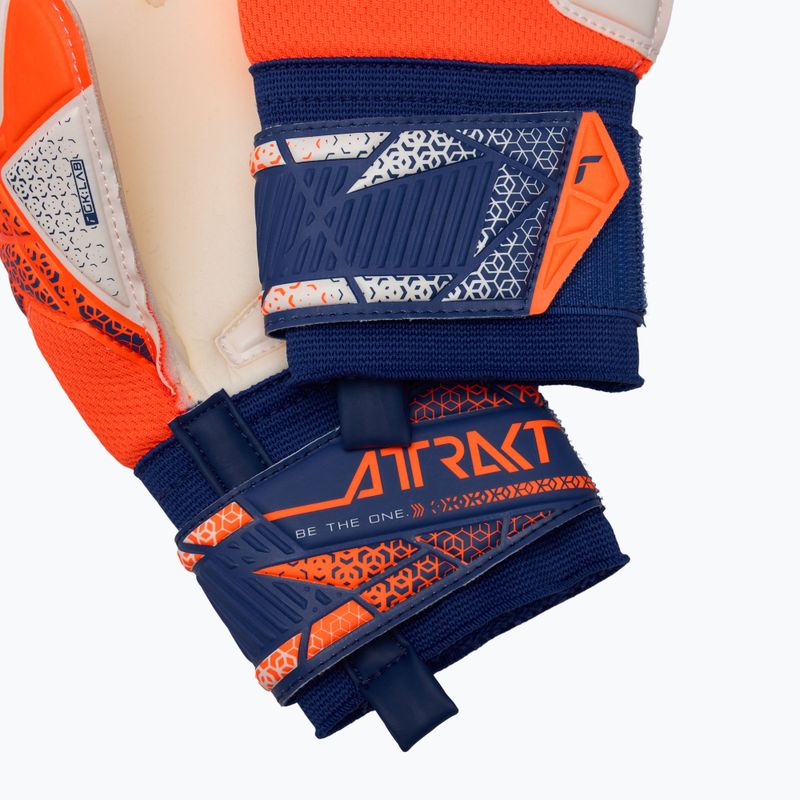 Вратарски ръкавици Reusch Attrakt Silver Junior shocking orange/energize blue 5