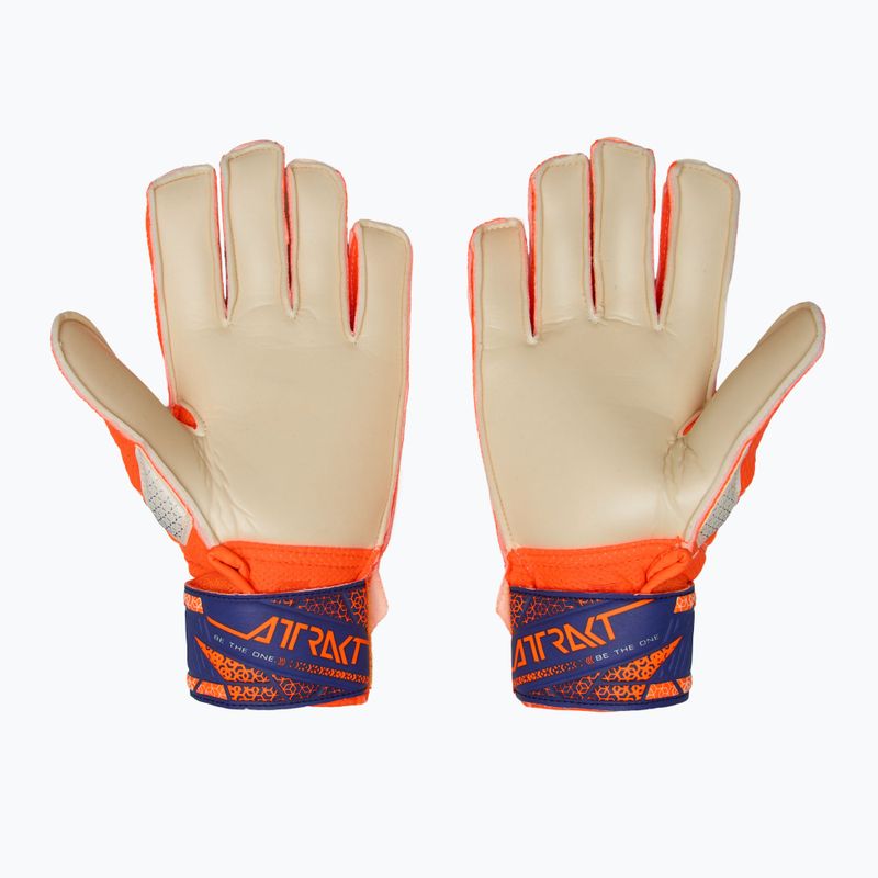 Детски вратарски ръкавици Reusch Attrakt Solid Junior shocking orange/energize blue 3