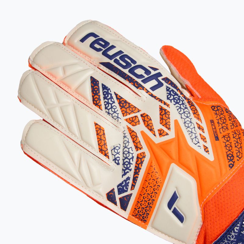 Детски вратарски ръкавици Reusch Attrakt Solid Junior shocking orange/energize blue 4