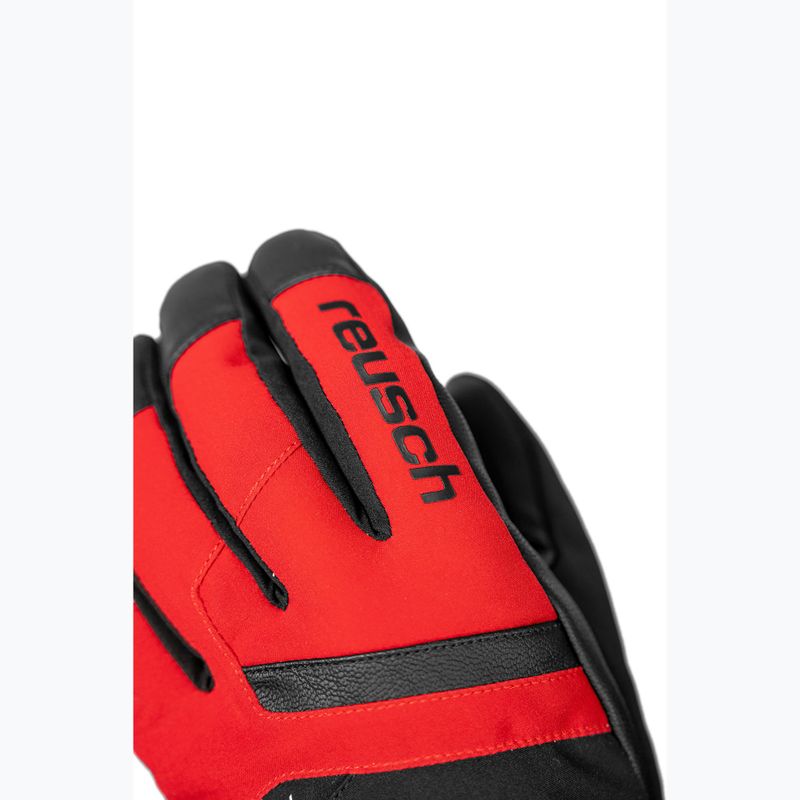 Мъжки скиорски ръкавици Reusch Booster Gore-Tex black/tango red 5