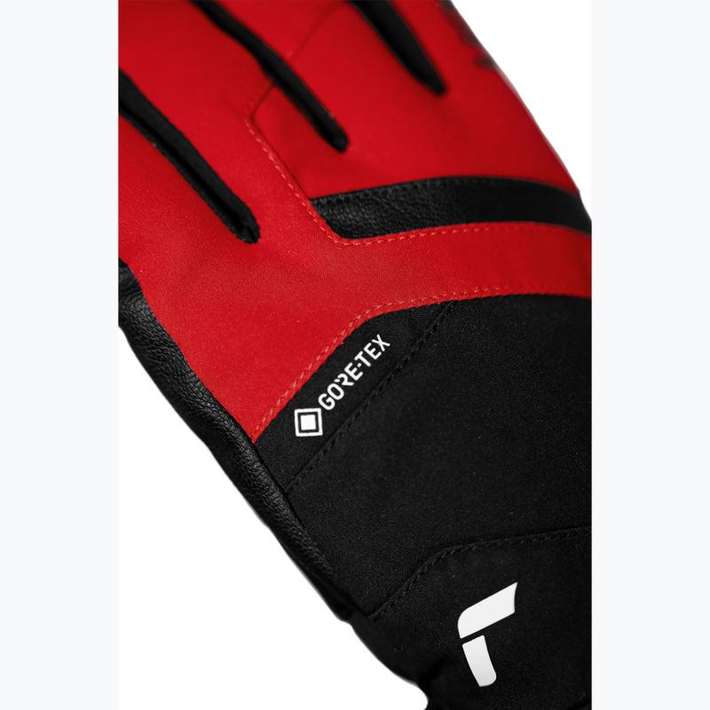 Мъжки скиорски ръкавици Reusch Booster Gore-Tex black/tango red 6