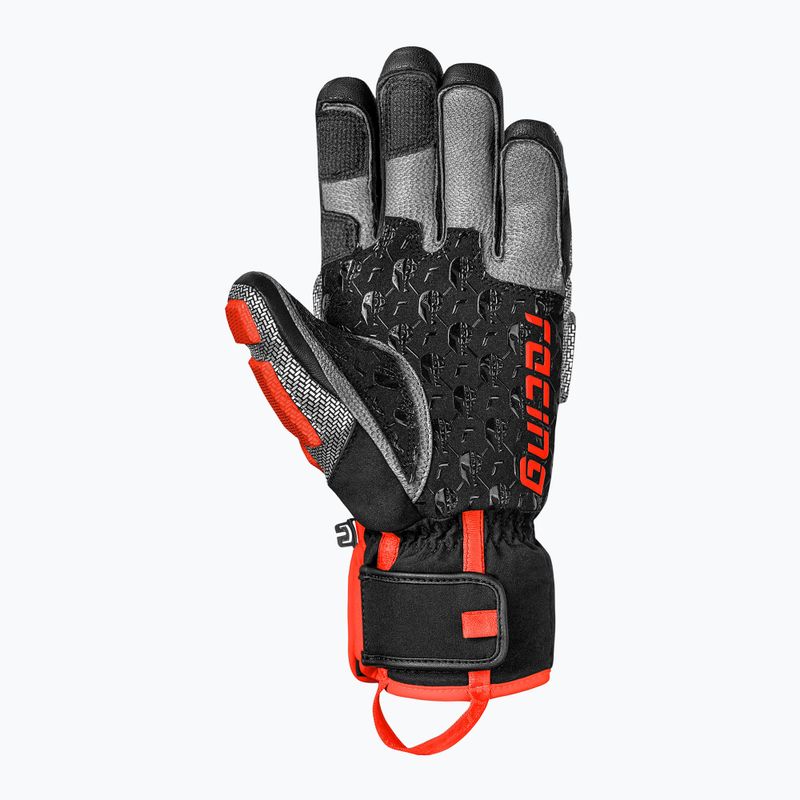 Мъжки скиорски ръкавици Reusch Worldcup Warrior GS black/silver/fluo red 4