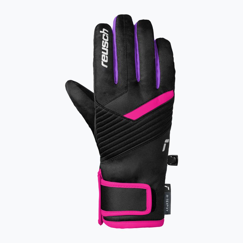 Детски скиорски ръкавици Reusch Dan R-Tex XT Junior black/pink glo 3