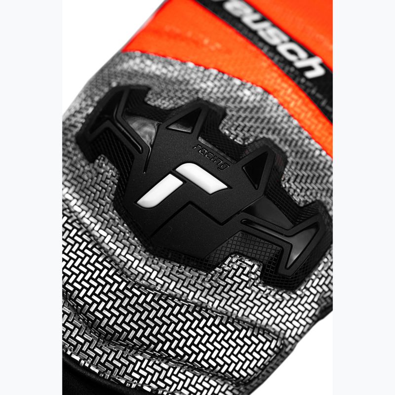 Детски скиорски ръкавици Reusch Worldcup Warrior GS Mitten black/silver/fluo red 5