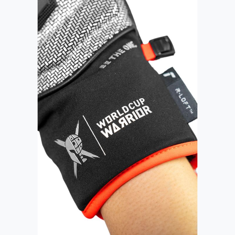 Детски скиорски ръкавици Reusch Worldcup Warrior GS Mitten black/silver/fluo red 7