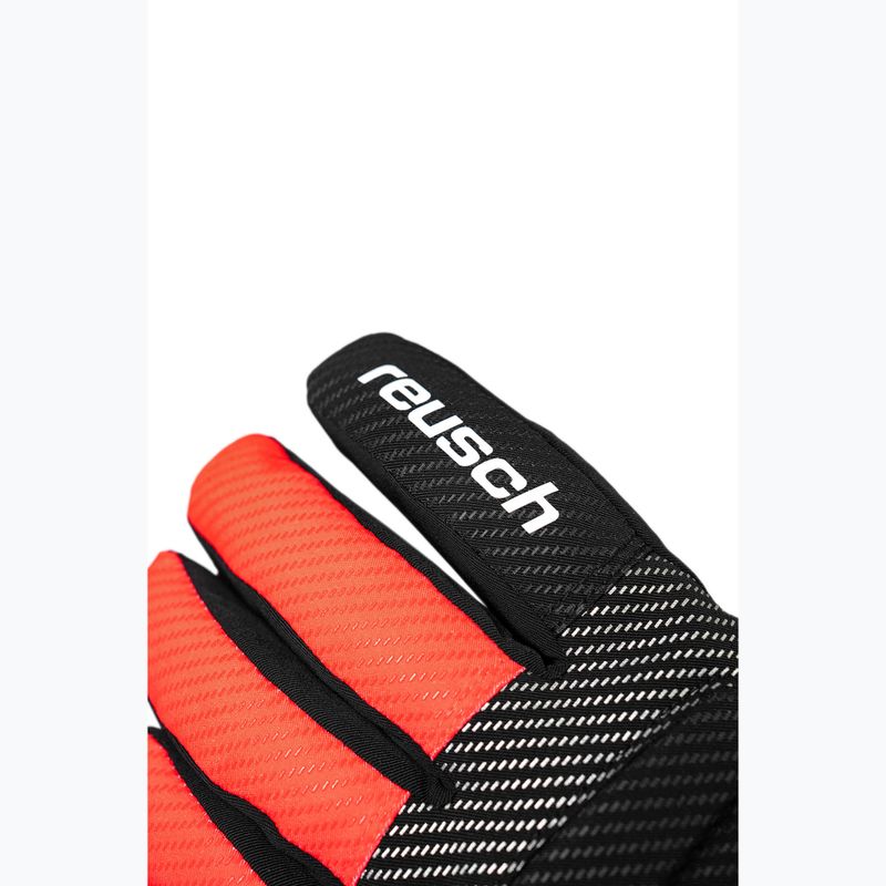 Детски скиорски ръкавици Reusch Warrior R-Tex XT Junior blck/silver/fluo red 5