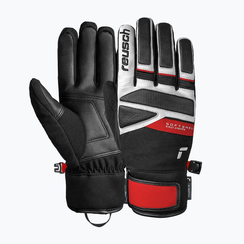 Мъжки скиорски ръкавици Reusch Thunder R-Tex XT black/white/fire red 2