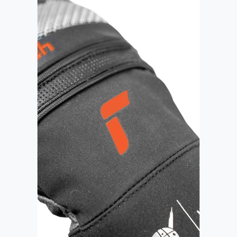 Мъжки скиорски ръкавици Reusch Alpine Master black/silver/fluo red 6