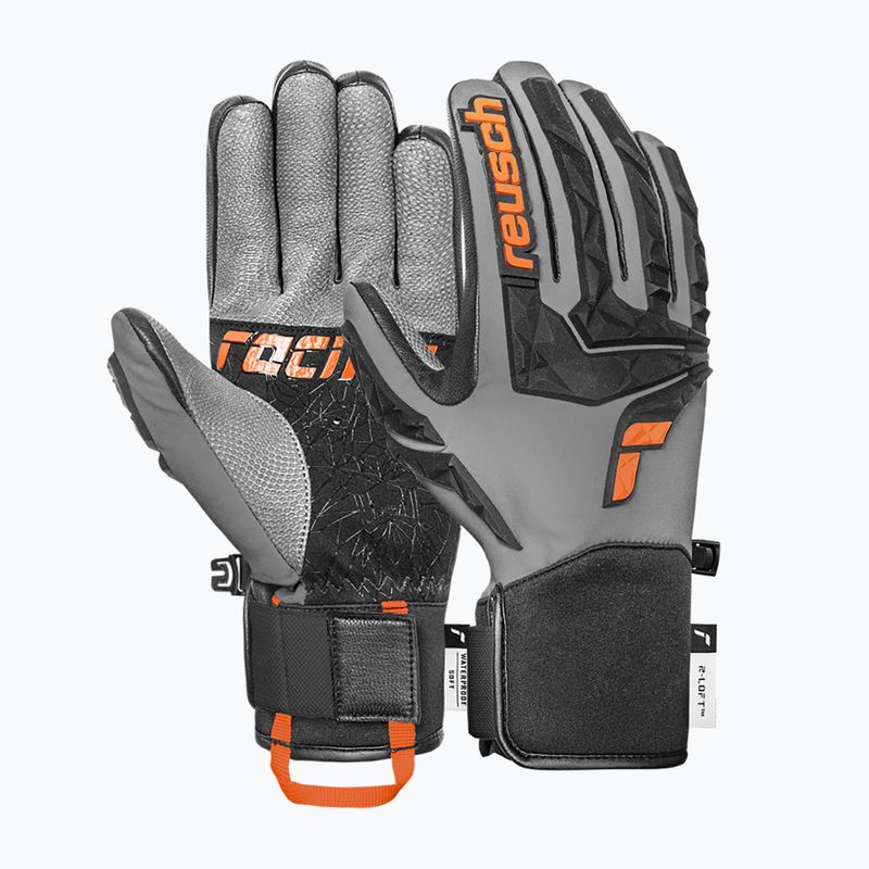 Мъжки скиорски ръкавици Reusch Ultra steel grey / black / shoc 2