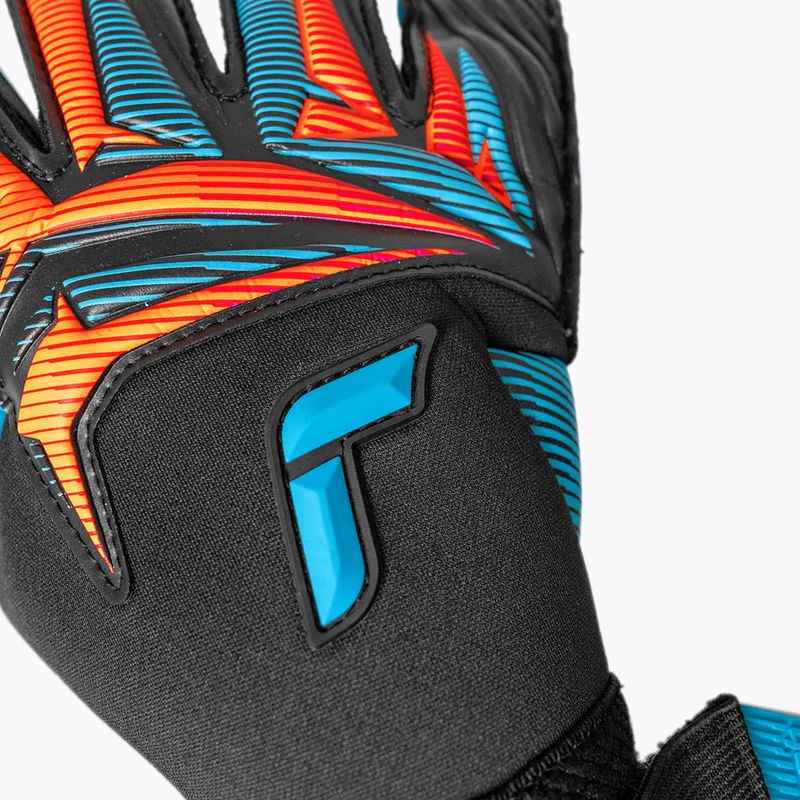 Вратарски ръкавици Reusch Attrakt Aqua Evolution black/shocking orange/aqua blue 5
