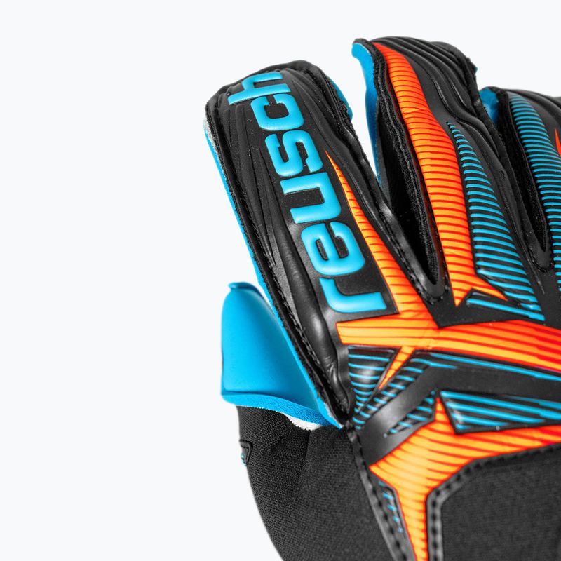 Вратарски ръкавици Reusch Attrakt Aqua Evolution black/shocking orange/aqua blue 6