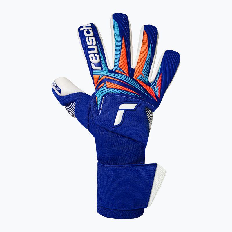Вратарски ръкавици Reusch Attrakt Gold X NC Gravity sharp blue/white/shocking orange 2