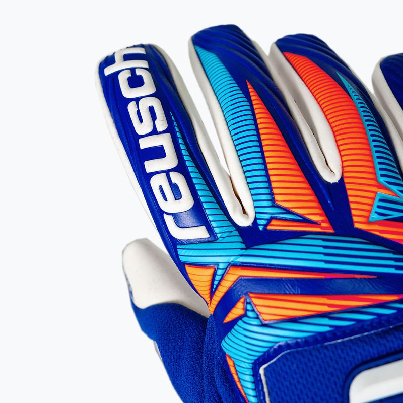 Вратарски ръкавици Reusch Attrakt Gold X NC Gravity sharp blue/white/shocking orange 5