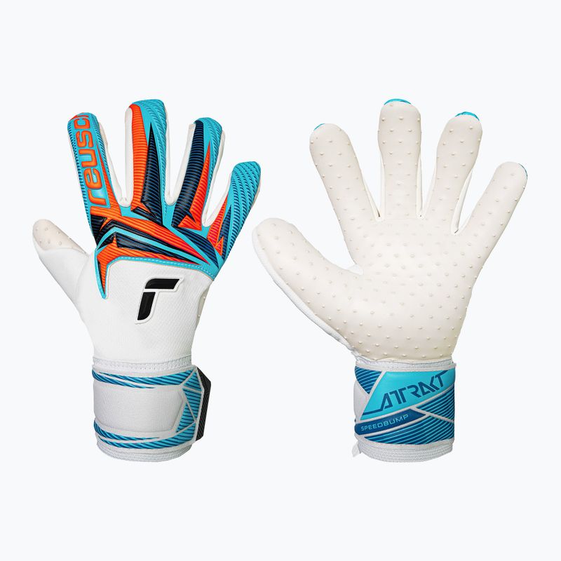 Вратарски ръкавици Reusch Attrakt SpeedBump white/light blue