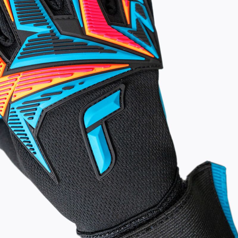 Вратарски ръкавици Reusch Attrakt Freegel Aqua black/shocking orange/aqua blue 5