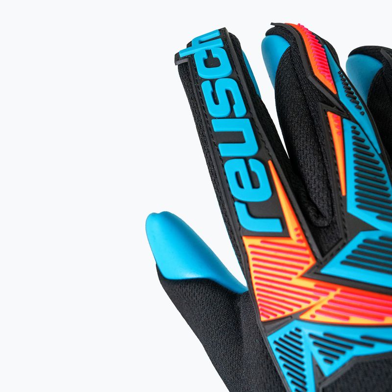 Вратарски ръкавици Reusch Attrakt Freegel Aqua black/shocking orange/aqua blue 7