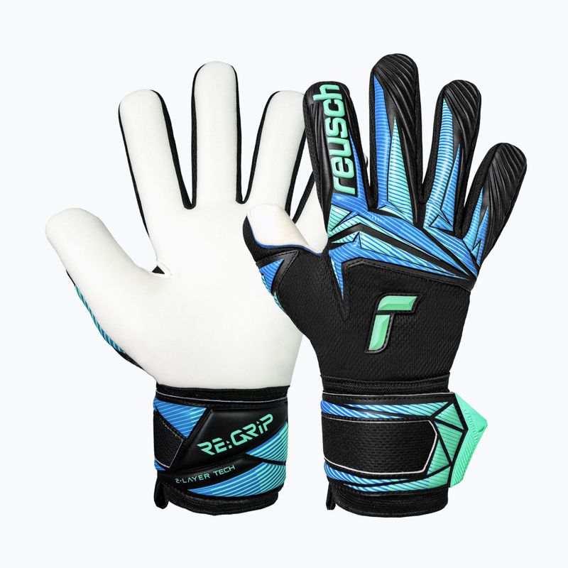 Вратарски ръкавици Reusch Attrakt RE:GRIP NC black/ocean light 2