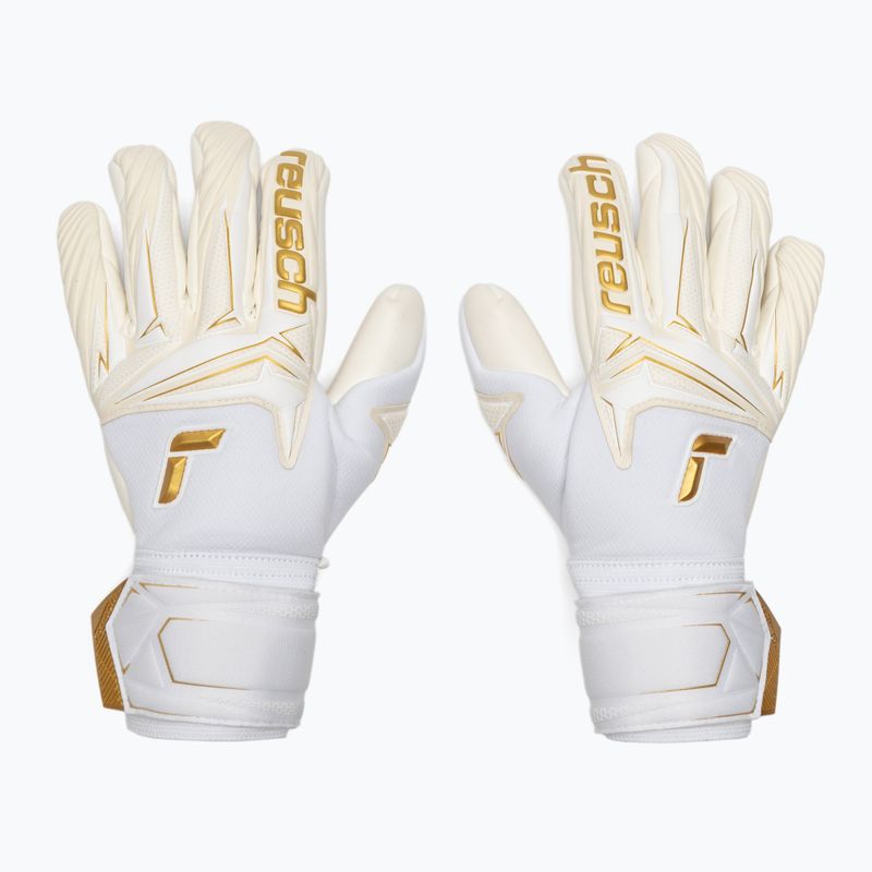 Вратарски ръкавици Reusch Attrakt AB1 Advance white/gold 2
