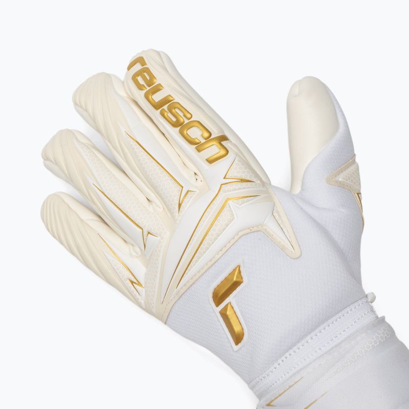 Вратарски ръкавици Reusch Attrakt AB1 Advance white/gold 4