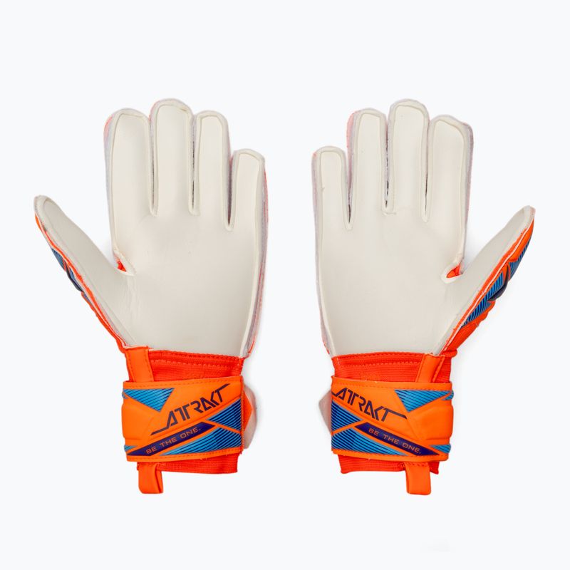 Детски вратарски ръкавици Reusch Attrakt Advance Junior shocking orange/blue 3