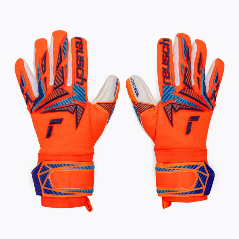 Детски вратарски ръкавици Reusch Attrakt Freegel Advance Junior shocking orange/blue 2