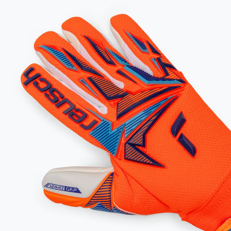 Детски вратарски ръкавици Reusch Attrakt Freegel Advance Junior shocking orange/blue 4