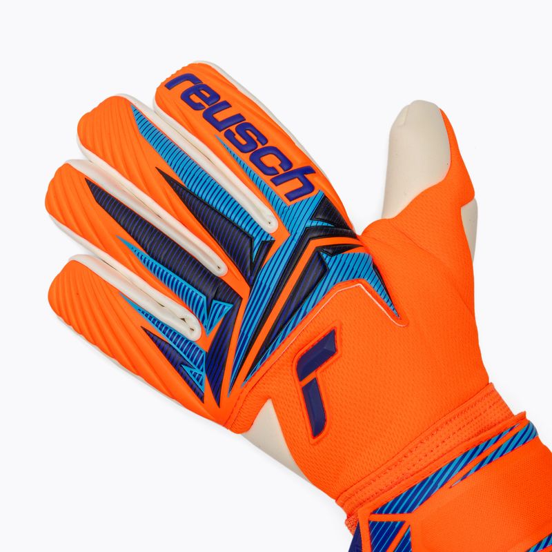 Вратарски ръкавици Reusch Attrakt Gold X NC shocking orange/blue 4