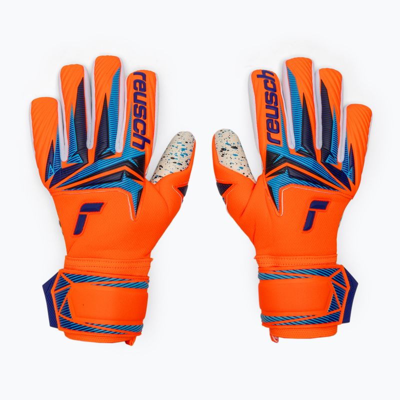 Вратарски ръкавици Reusch Attrakt Fusion NC shocking orange/blue 2