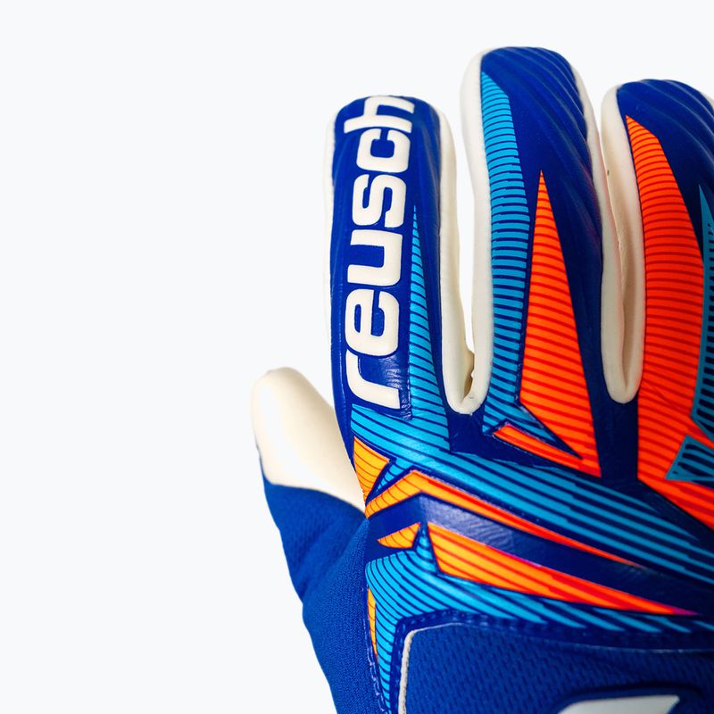 Вратарски ръкавици Reusch Attrakt Gold X NC sharp blue/white/shocking orange 6