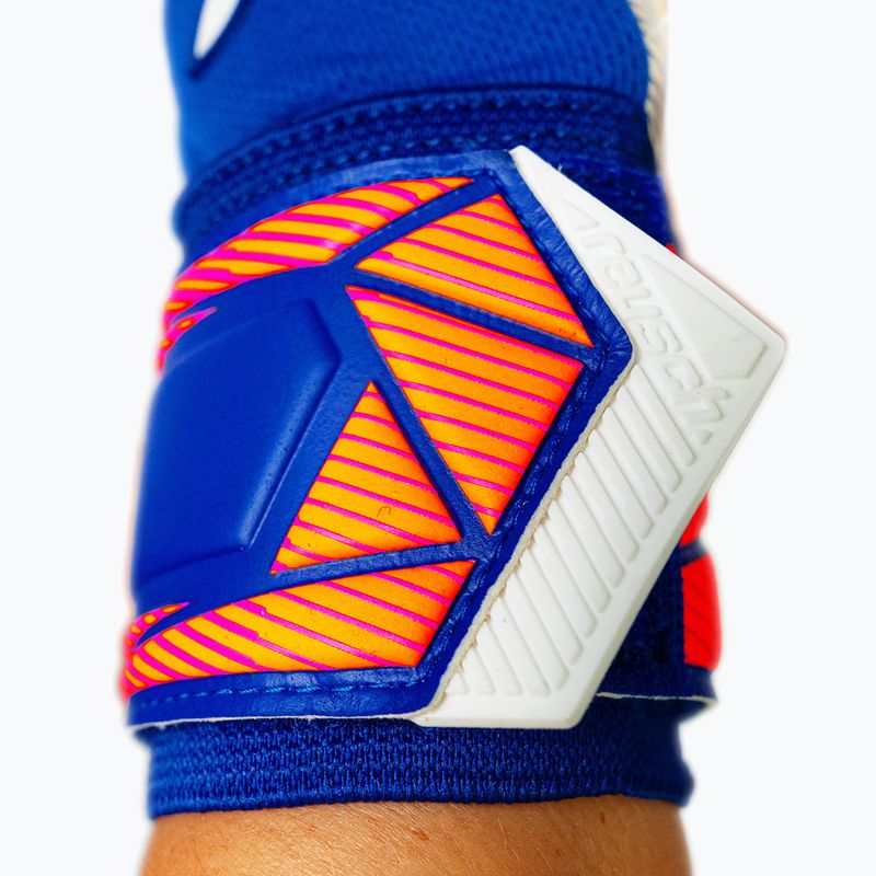 Вратарски ръкавици Reusch Attrakt Gold X NC sharp blue/white/shocking orange 7